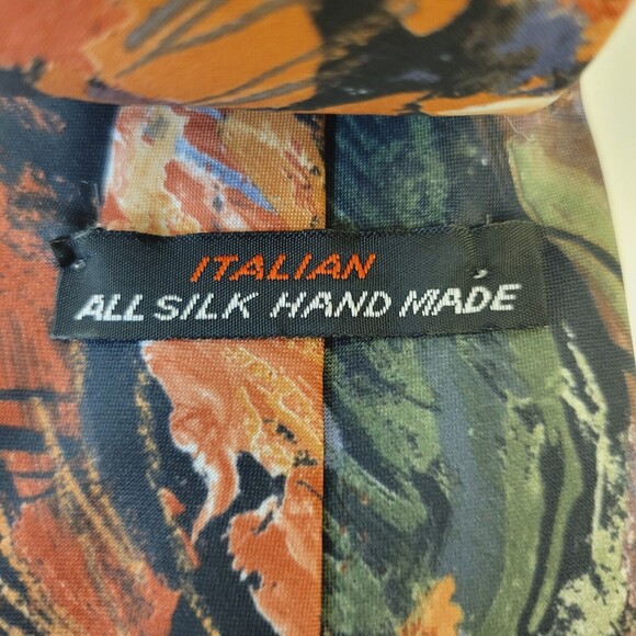 Italian All Silk Hand Made Multicolor Long Ties - Picture 3 of 6